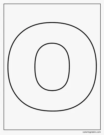 Big Uppercase O coloring page