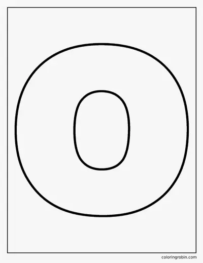 Bubble Letter O coloring page