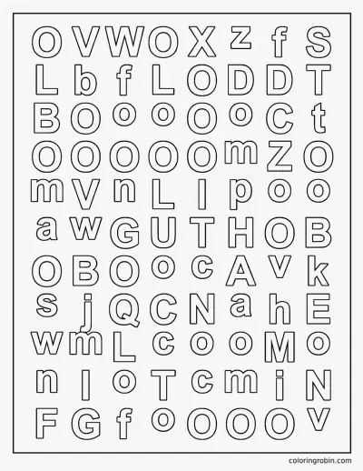 Find the Letter O coloring page