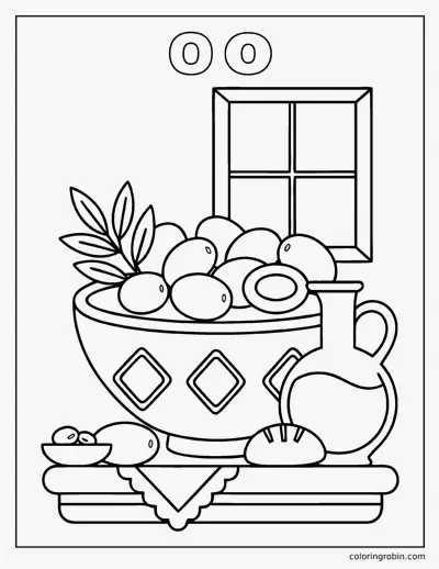 O Is for Olive coloring page