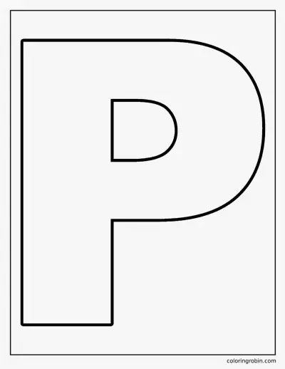 Big Uppercase P coloring page
