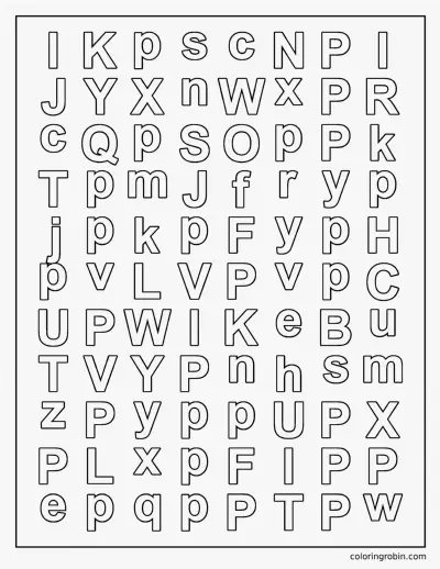 Find the Letter P coloring page