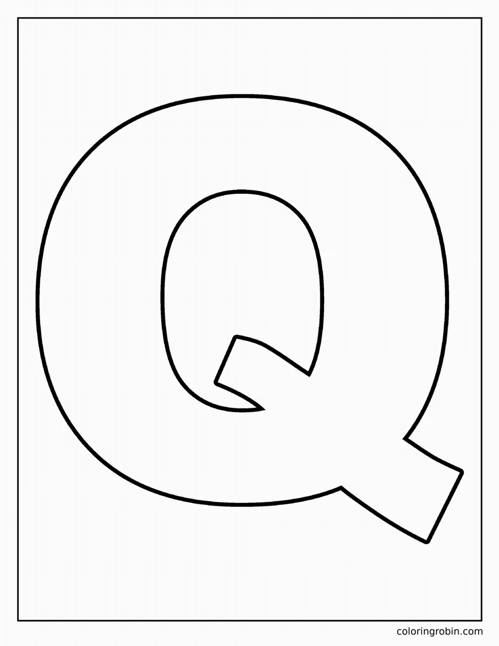 Big Uppercase Q coloring page