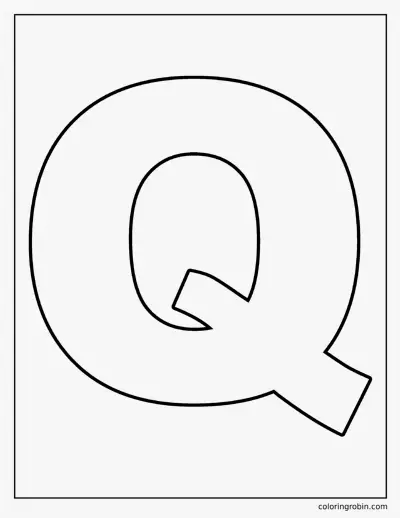 Big Uppercase Q coloring page