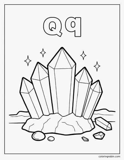 Q Is for Quartz coloring page