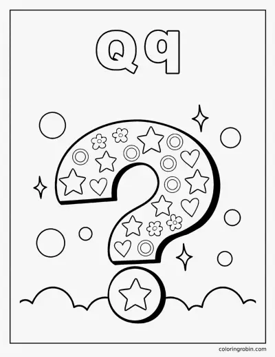 Q Is for Question Mark coloring page