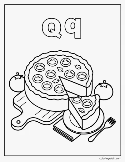 Q Is for Quiche coloring page