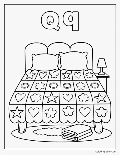 Q Is for Quilt coloring page
