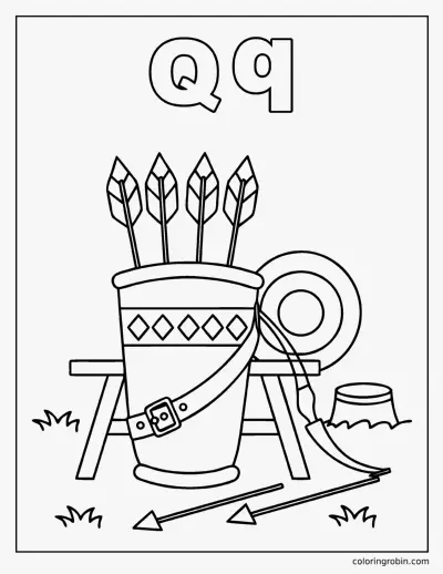 Q Is for Quiver coloring page