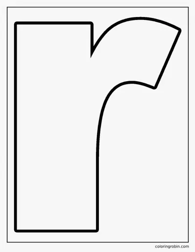 Big Lowercase R coloring page