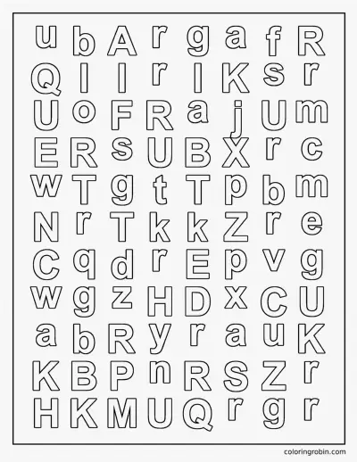 Find the Letter R coloring page