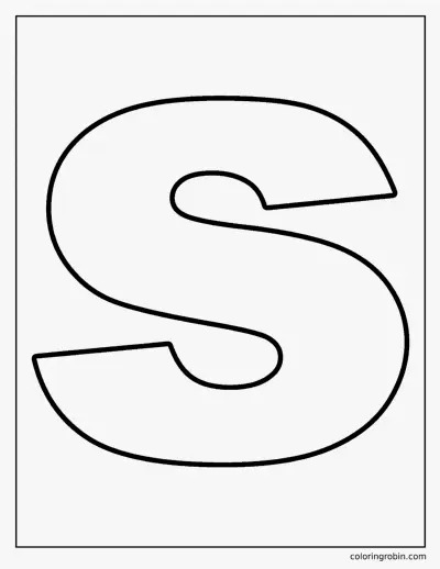 Big Lowercase S coloring page