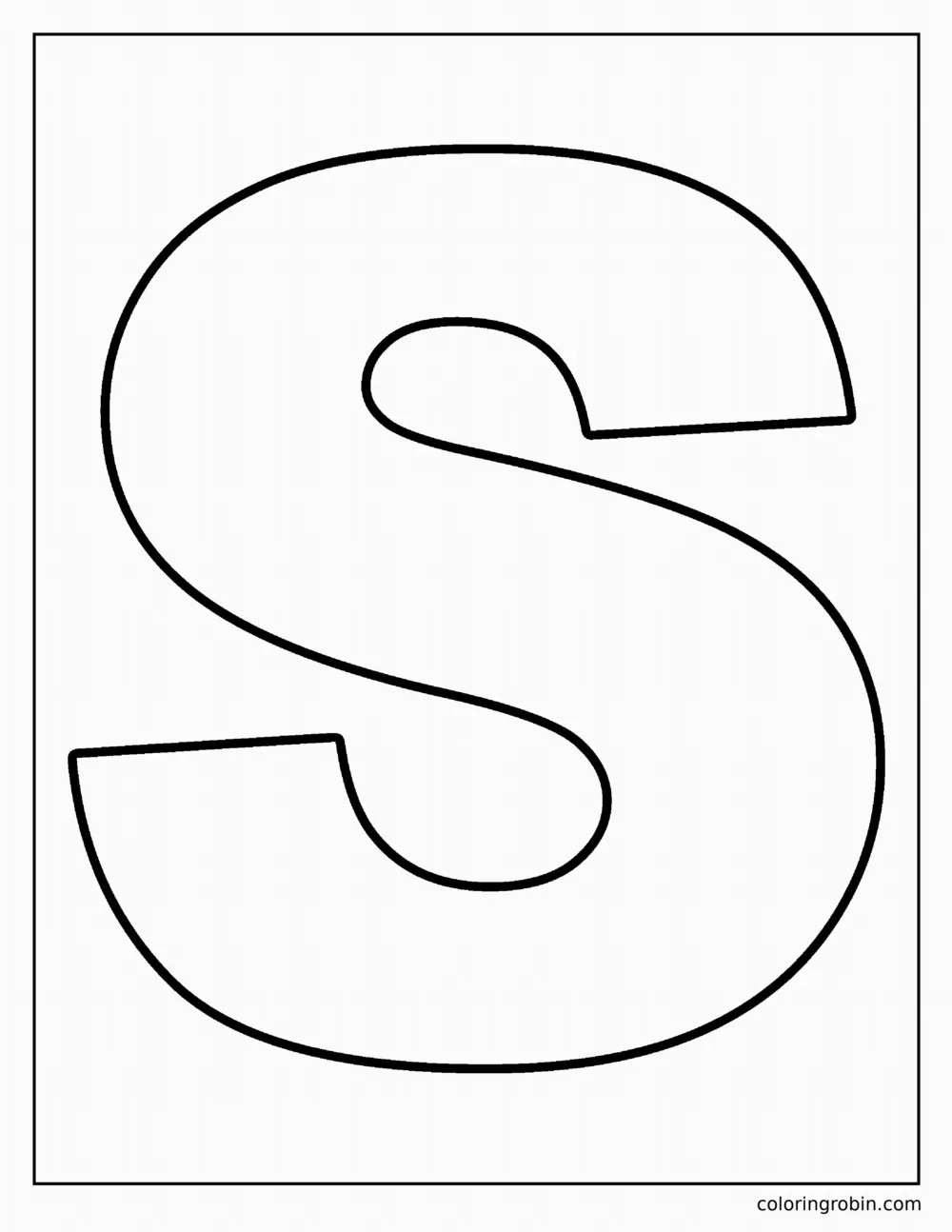 Big Uppercase S coloring page