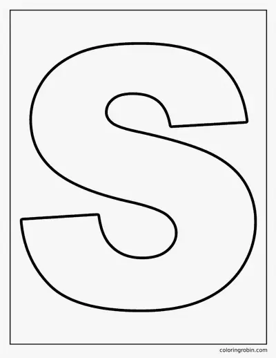 Big Uppercase S coloring page