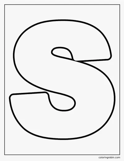 Bubble Letter S coloring page