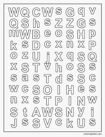 Find the Letter S coloring page