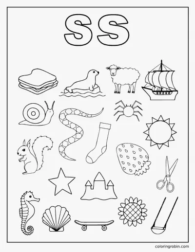 S Doodle Page coloring page