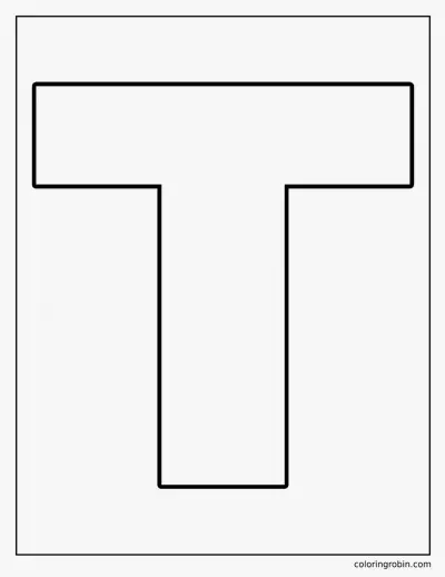 Big Uppercase T coloring page