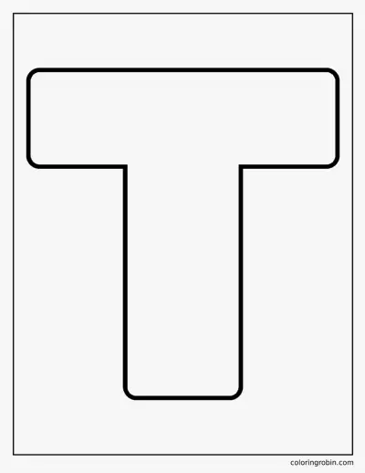 Bubble Letter T coloring page