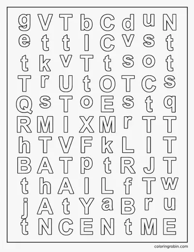 Find the Letter T coloring page