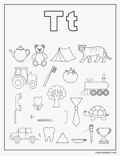 T Doodle Page coloring page