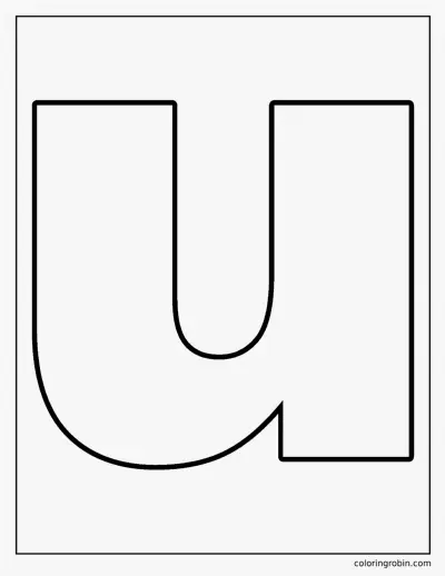 Big Lowercase U coloring page