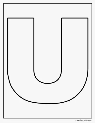 Big Uppercase U coloring page