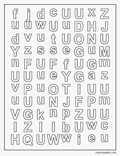 Find the Letter U coloring page