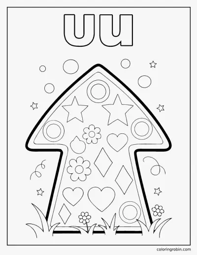 U Is for up Arrow coloring page