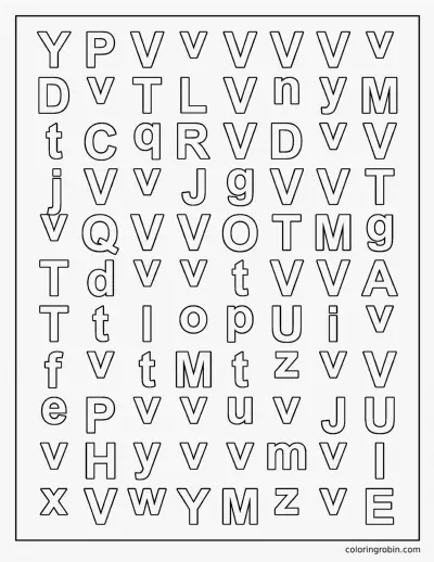 Find the Letter V coloring page