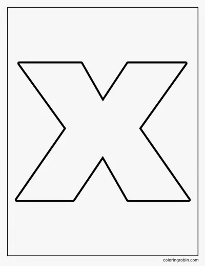 Big Lowercase X coloring page