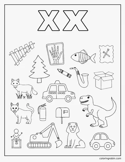 X Doodle Page coloring page