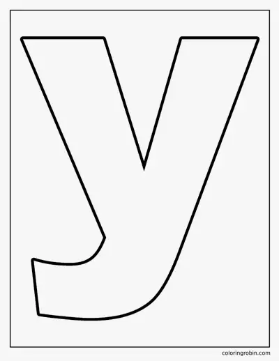Big Lowercase Y coloring page
