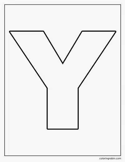 Big Uppercase Y coloring page