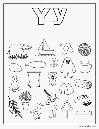 Y Doodle Page coloring page