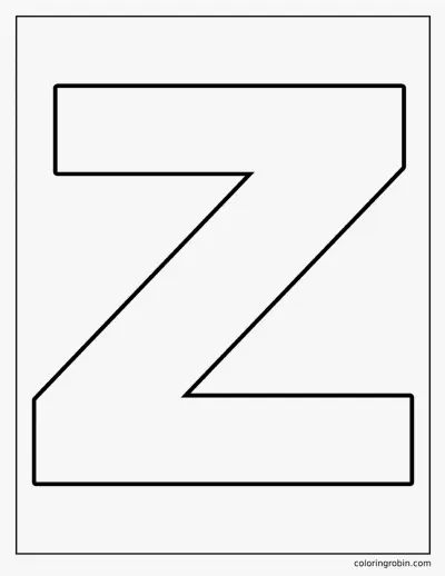 Big Uppercase Z coloring page