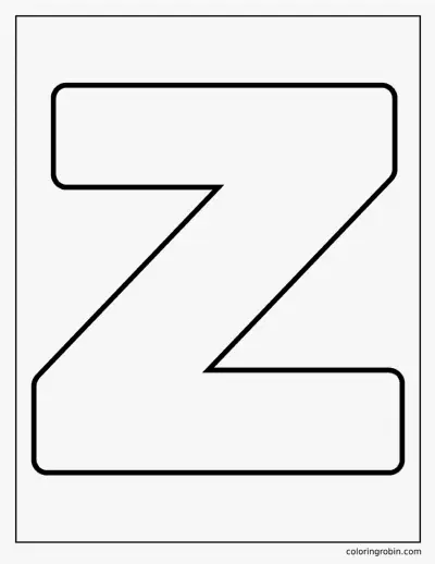 Bubble Letter Z coloring page