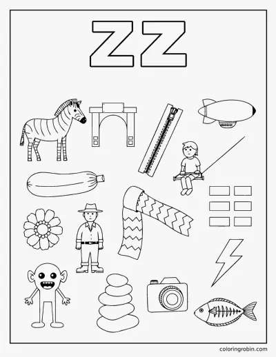 Z Doodle Page coloring page