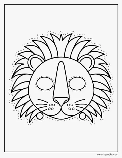 Lion Mask coloring page