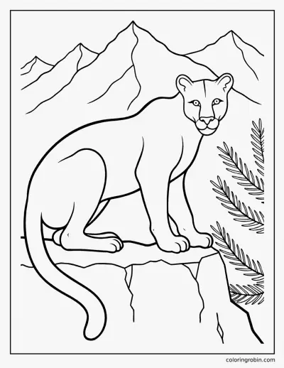 Mountain Lion coloring page