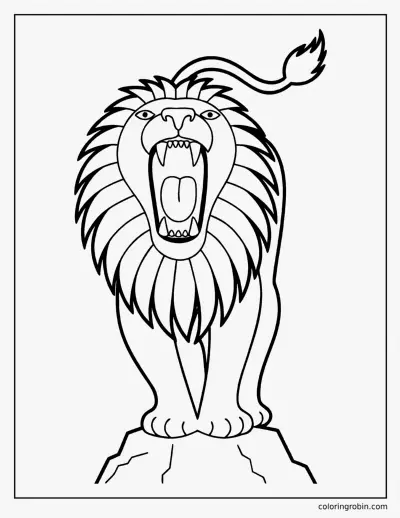 Roaring Lion coloring page