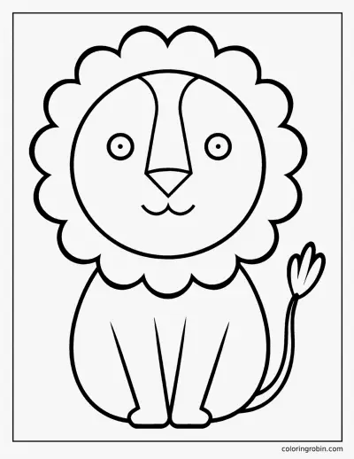 Simple Lion coloring page