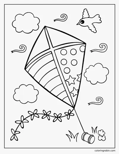 Big Kite coloring page