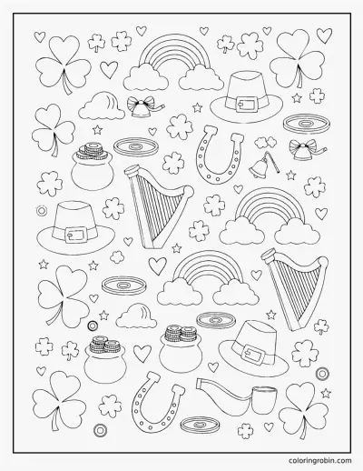 Good Luck Doodle Page coloring page