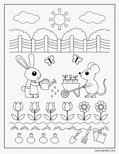 Spring Garden coloring page