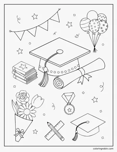 Graduation Day coloring page
