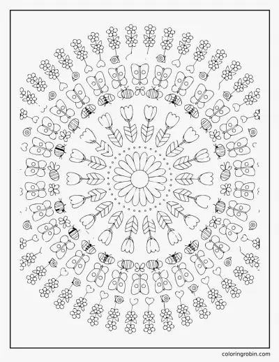 May Mandala coloring page