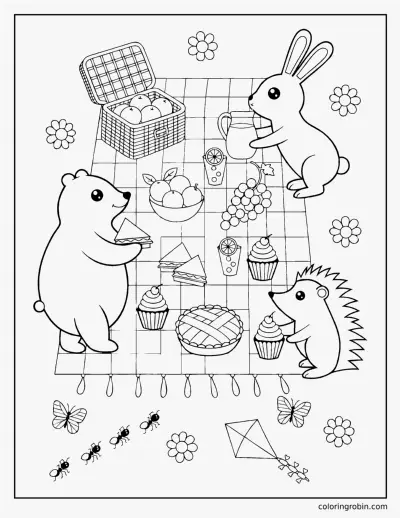 Picnic in the Park coloring page