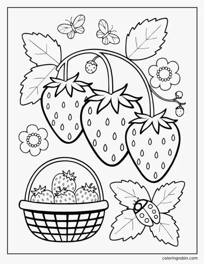 Strawberry Patch coloring page