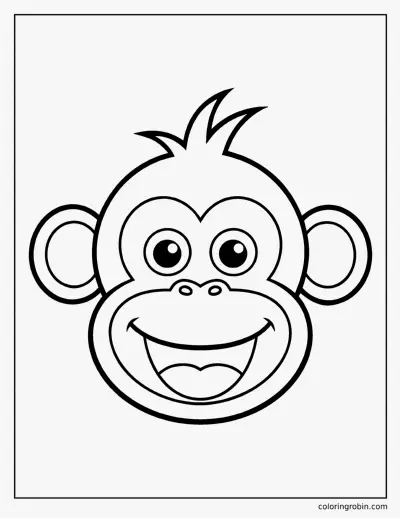 Monkey Face coloring page